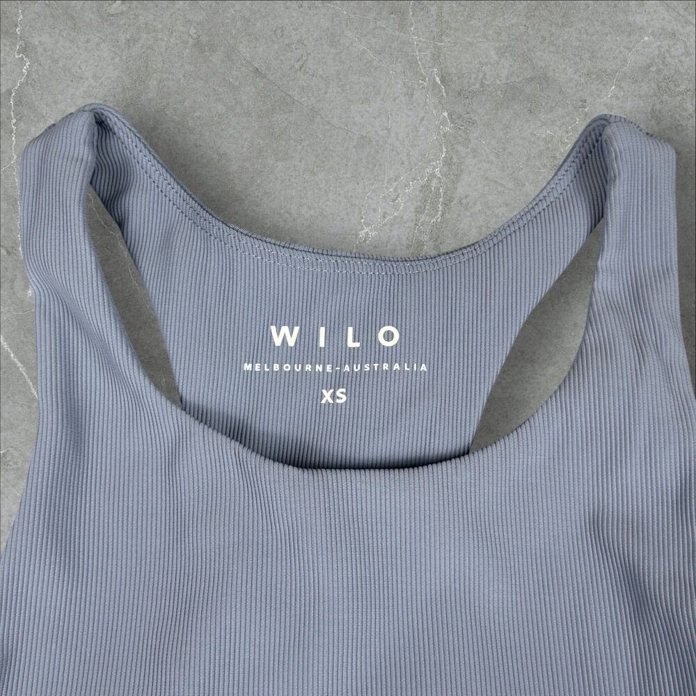 Willow Racerback Sports Bra Tank Top Micro Ribbed - XS - Picture 3 of 7
